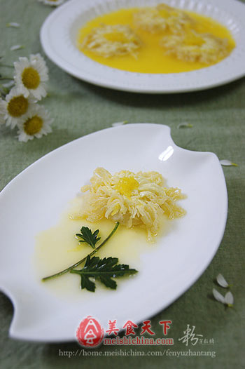 橙汁菊花豆腐