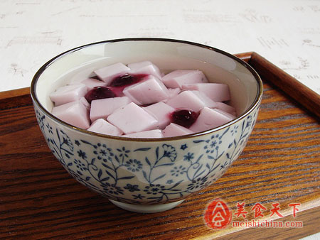 蓝莓豆腐