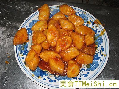 拔丝苹果菜谱图片
