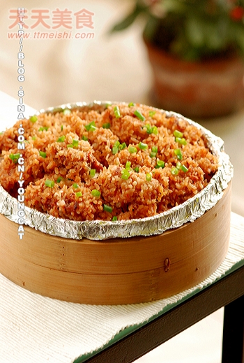 原笼粉蒸排骨菜谱图片