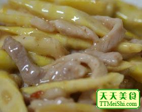 春笋枸杞肉丝菜谱图片