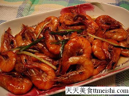 紅燒大蝦菜譜圖片