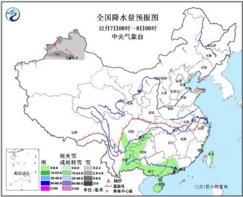 冷空气影响大部地区北方有大范围降雪局地降温10℃